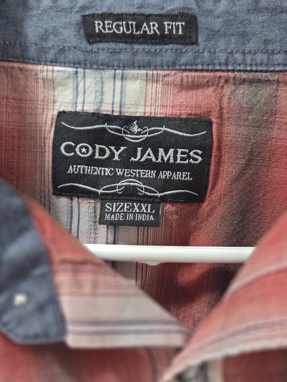 Cody James Red Plaid Western Pearl Snap Shirt XXL Short Sleeve Cowboy Shirt - Picture 2 of 5